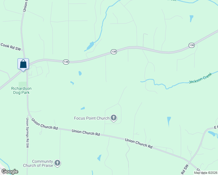 map of restaurants, bars, coffee shops, grocery stores, and more near 3740 Millstream Lane in Stockbridge