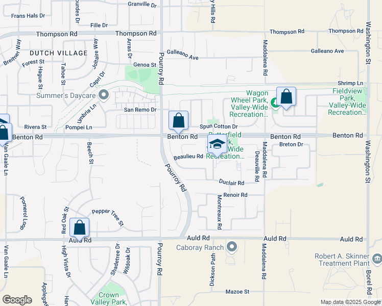 map of restaurants, bars, coffee shops, grocery stores, and more near 32124 Beaulieu Road in Winchester