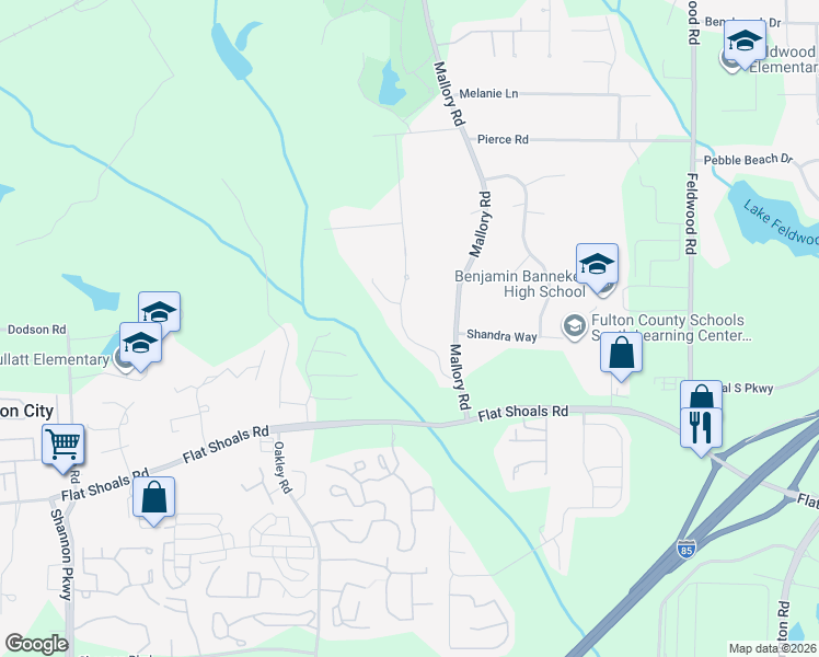 map of restaurants, bars, coffee shops, grocery stores, and more near 610 Dot Drive in Atlanta