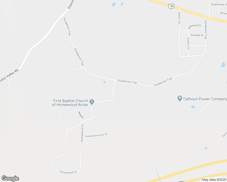 map of restaurants, bars, coffee shops, grocery stores, and more near 402 Homewood Acres Drive in Eastaboga