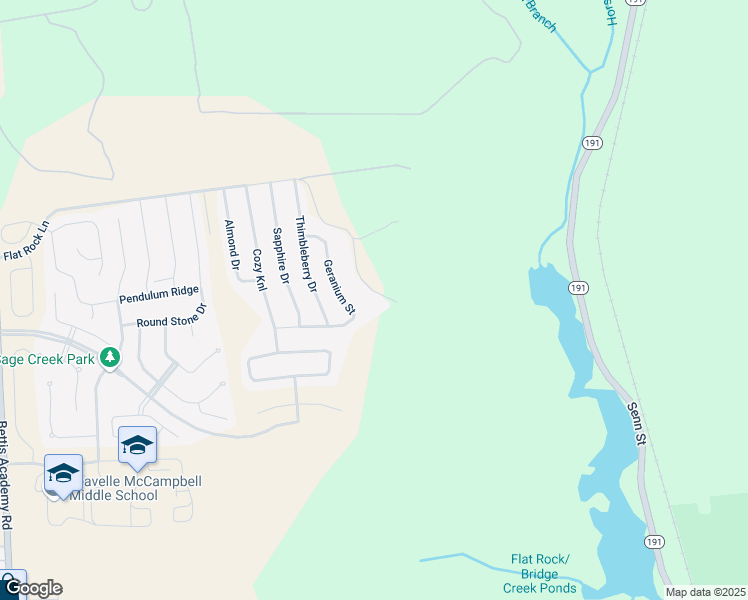 map of restaurants, bars, coffee shops, grocery stores, and more near 724 Flat Rock Lane in Graniteville