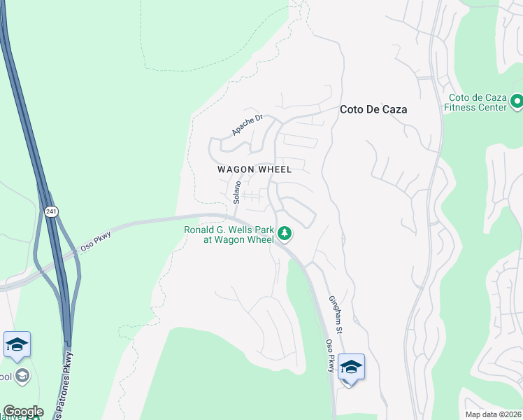 map of restaurants, bars, coffee shops, grocery stores, and more near 53 Mesquite in Trabuco Canyon