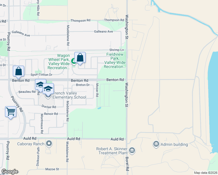 map of restaurants, bars, coffee shops, grocery stores, and more near 36576 Frangipani Drive in Winchester
