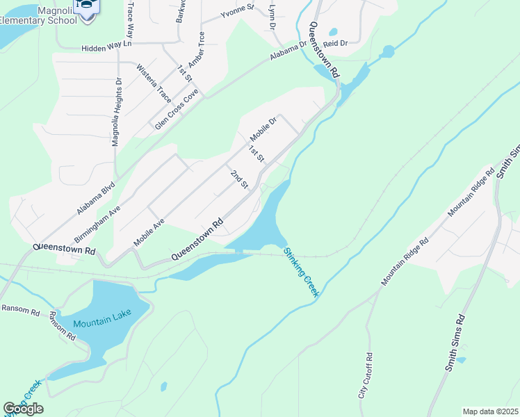 map of restaurants, bars, coffee shops, grocery stores, and more near 3001 Queenstown Road in Trussville