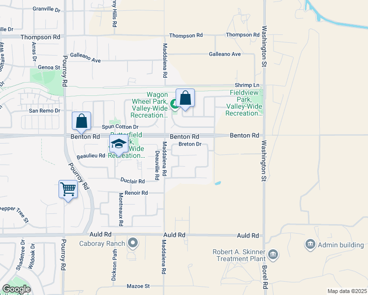 map of restaurants, bars, coffee shops, grocery stores, and more near 32591 Breton Drive in Winchester