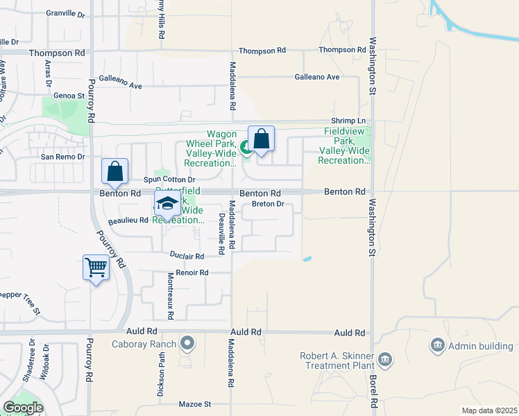 map of restaurants, bars, coffee shops, grocery stores, and more near 32591 Breton Drive in Winchester