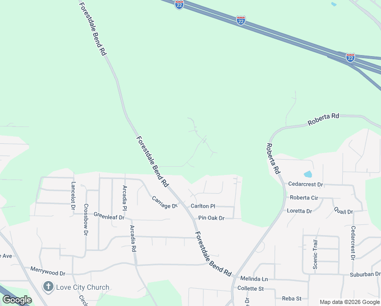 map of restaurants, bars, coffee shops, grocery stores, and more near 520 Timber Ridge Drive in Birmingham