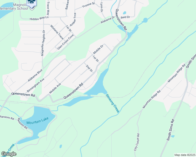 map of restaurants, bars, coffee shops, grocery stores, and more near 3001 Queenstown Road in Trussville