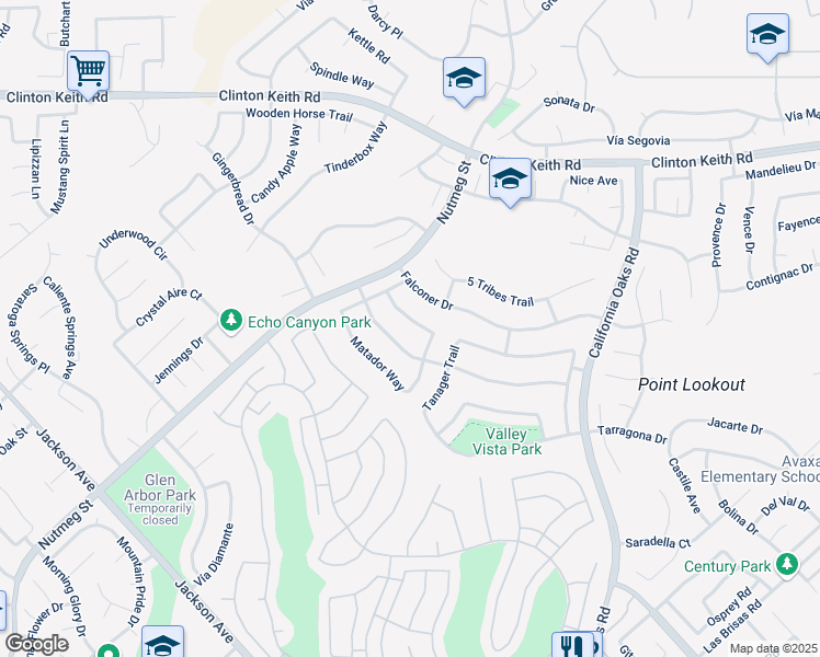 map of restaurants, bars, coffee shops, grocery stores, and more near 23839 Golden Pheasant Lane in Murrieta