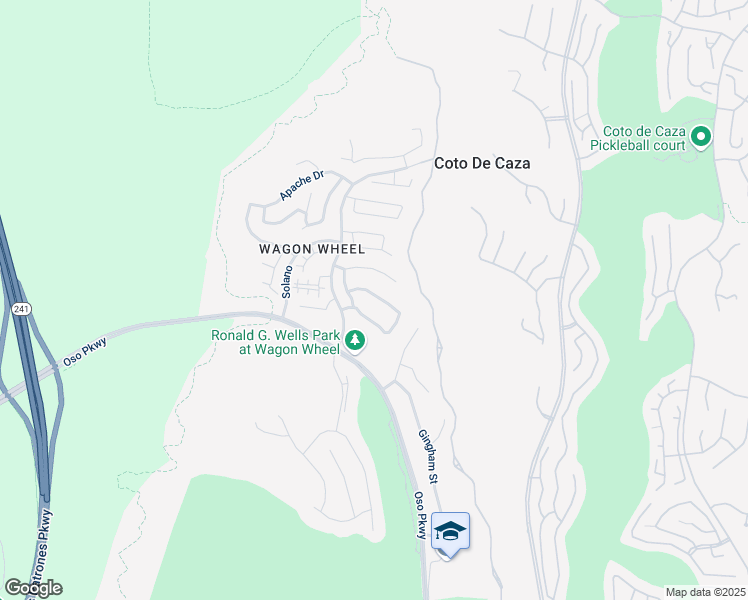 map of restaurants, bars, coffee shops, grocery stores, and more near 16 Homestead Drive in Trabuco Canyon