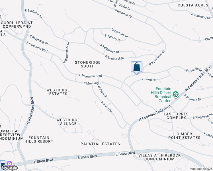 map of restaurants, bars, coffee shops, grocery stores, and more near 11233 North Pinto Drive in Fountain Hills