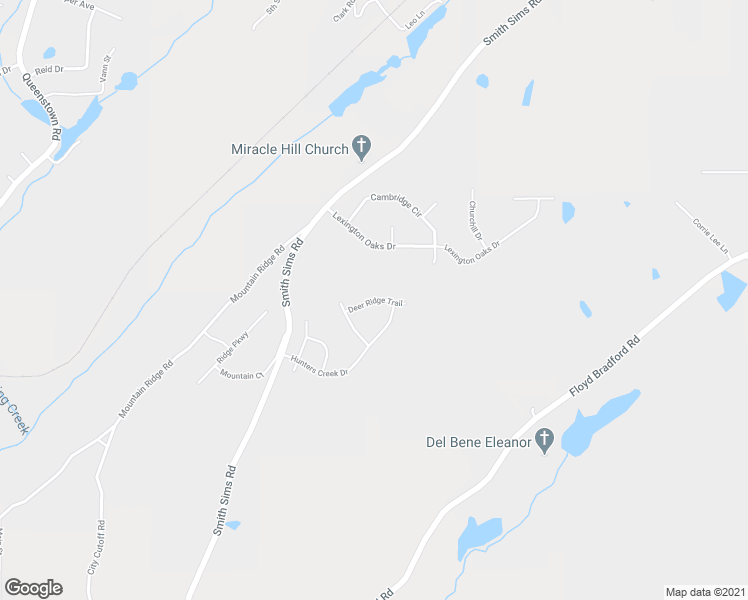 map of restaurants, bars, coffee shops, grocery stores, and more near Deer Ridge Trail in Trussville