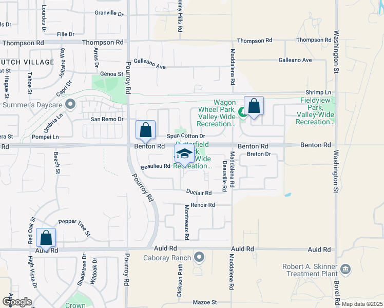 map of restaurants, bars, coffee shops, grocery stores, and more near 32918 Benton Road in Winchester