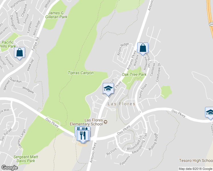 map of restaurants, bars, coffee shops, grocery stores, and more near 193 Seacountry Lane in Rancho Santa Margarita