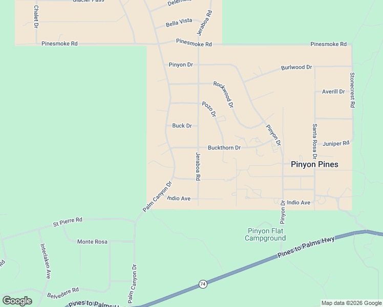 map of restaurants, bars, coffee shops, grocery stores, and more near 69345 Buckthorn Drive in Mountain Center