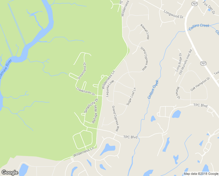 map of restaurants, bars, coffee shops, grocery stores, and more near 870 Laquinta Loop in Murrells Inlet