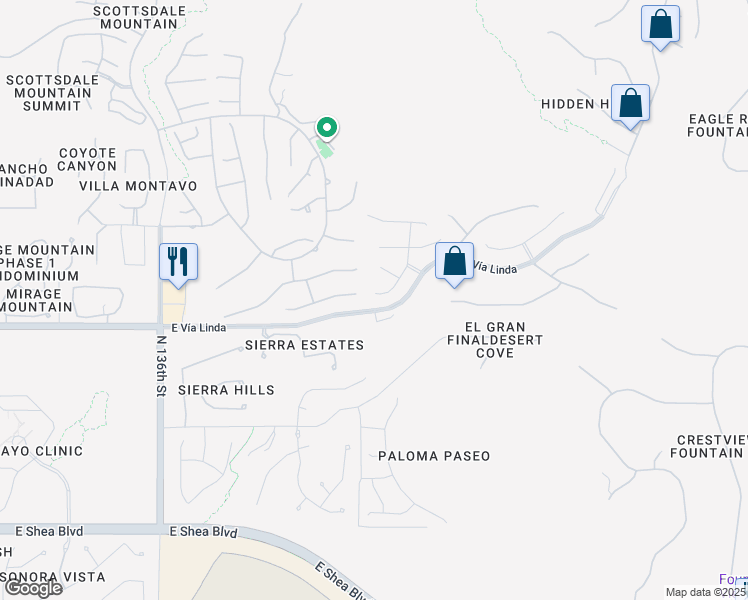 map of restaurants, bars, coffee shops, grocery stores, and more near 11408 141st Street in Scottsdale
