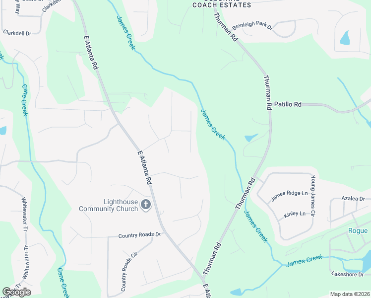 map of restaurants, bars, coffee shops, grocery stores, and more near 308 Glenloch Lane in Stockbridge