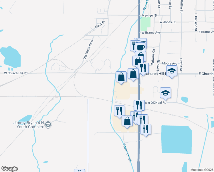 map of restaurants, bars, coffee shops, grocery stores, and more near 5801 U.S. 45 Alternate in West Point