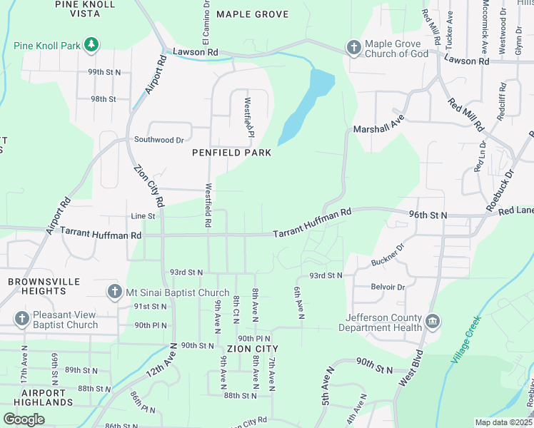map of restaurants, bars, coffee shops, grocery stores, and more near 9425 7th Avenue North in Birmingham