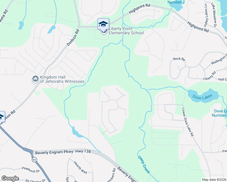 map of restaurants, bars, coffee shops, grocery stores, and more near 6005 Redtop Loop in Fairburn