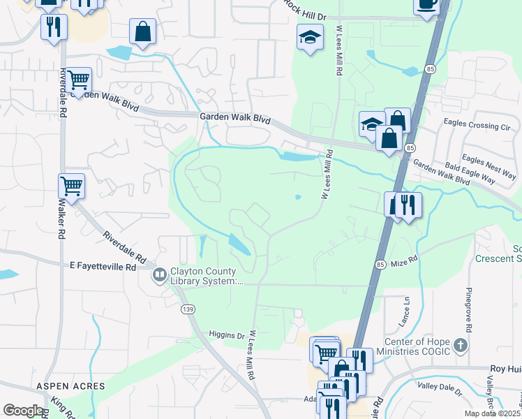 map of restaurants, bars, coffee shops, grocery stores, and more near 2849-3617 Dayna Dr in Atlanta