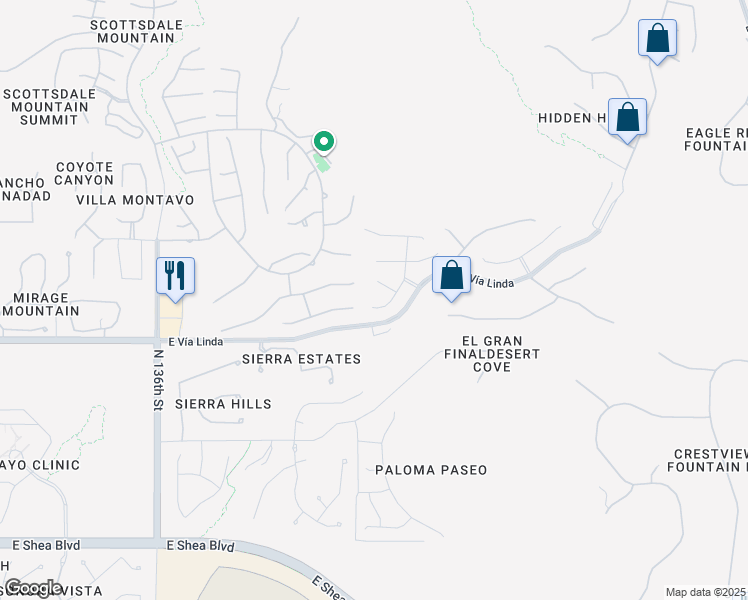 map of restaurants, bars, coffee shops, grocery stores, and more near 11408 141st Street in Scottsdale