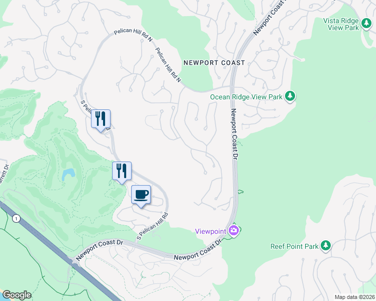 map of restaurants, bars, coffee shops, grocery stores, and more near 2 Channel Vista in Newport Beach
