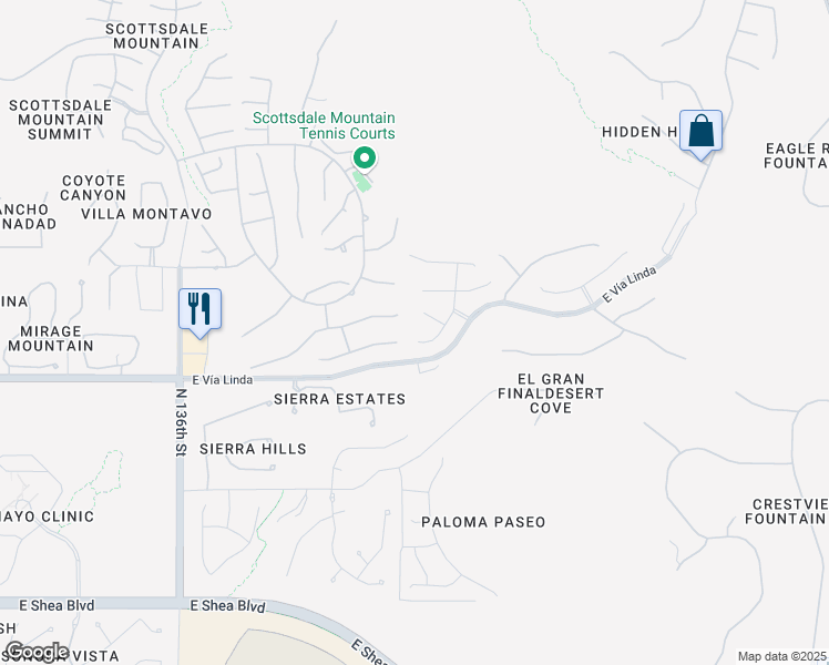 map of restaurants, bars, coffee shops, grocery stores, and more near 11408 141st Street in Scottsdale
