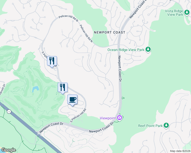 map of restaurants, bars, coffee shops, grocery stores, and more near 2 Channel Vista in Newport Beach