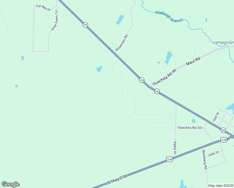 map of restaurants, bars, coffee shops, grocery stores, and more near 135 Ouachita Road 450 in Camden