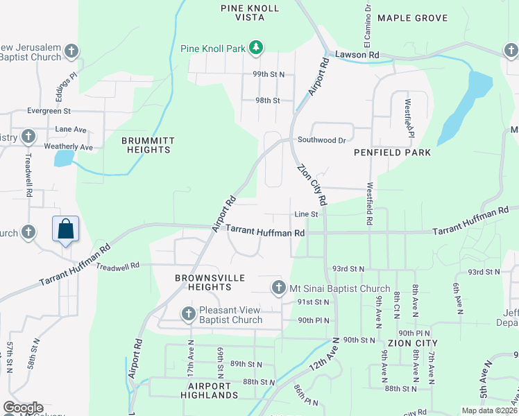 map of restaurants, bars, coffee shops, grocery stores, and more near 1501 Davenport Drive in Birmingham