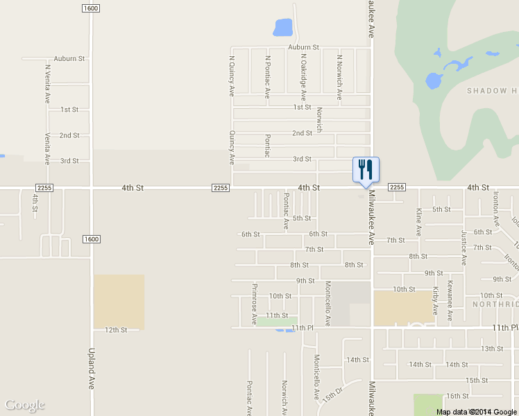 map of restaurants, bars, coffee shops, grocery stores, and more near 411 Primrose Avenue in Lubbock