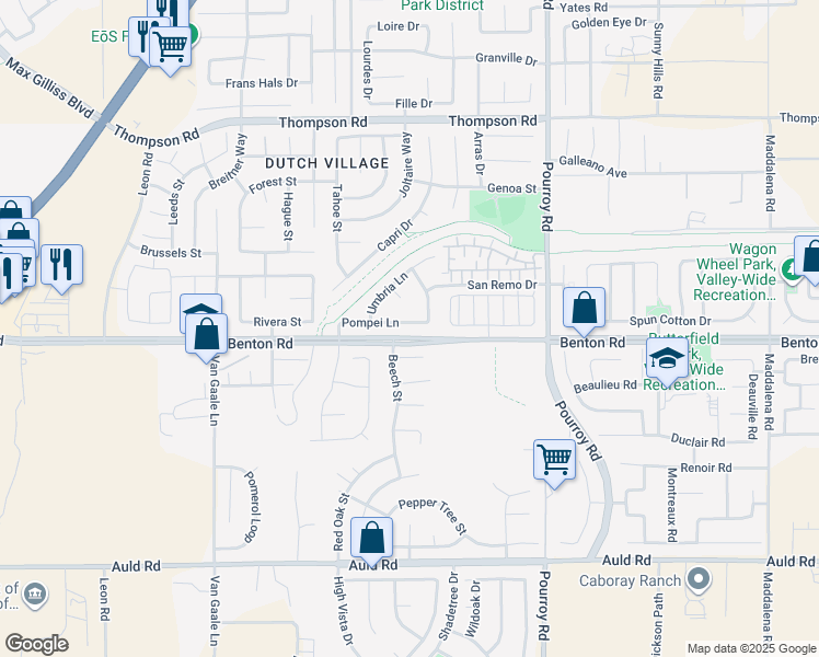 map of restaurants, bars, coffee shops, grocery stores, and more near 31701 Pompet Lane in Winchester