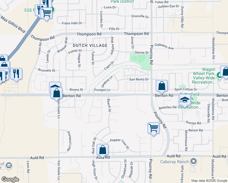 map of restaurants, bars, coffee shops, grocery stores, and more near 31713 Pompet Lane in Winchester