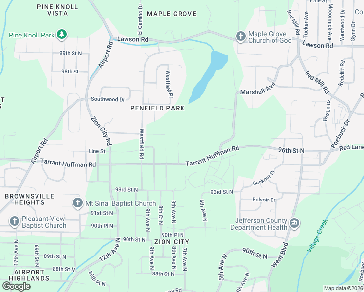 map of restaurants, bars, coffee shops, grocery stores, and more near 9425 7th Avenue North in Birmingham