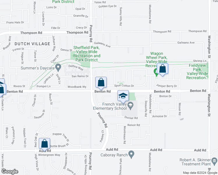 map of restaurants, bars, coffee shops, grocery stores, and more near 32223 Spun Cotton Drive Road in Winchester