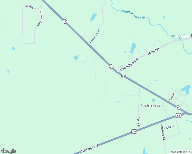 map of restaurants, bars, coffee shops, grocery stores, and more near 135 Ouachita Road 450 in Camden