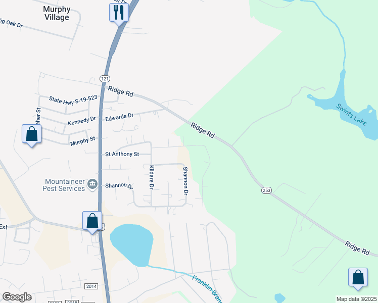 map of restaurants, bars, coffee shops, grocery stores, and more near 1550 Shannon Drive in North Augusta