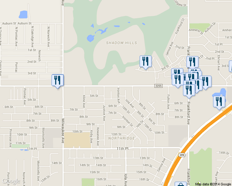 map of restaurants, bars, coffee shops, grocery stores, and more near 414 Juneau Avenue in Lubbock