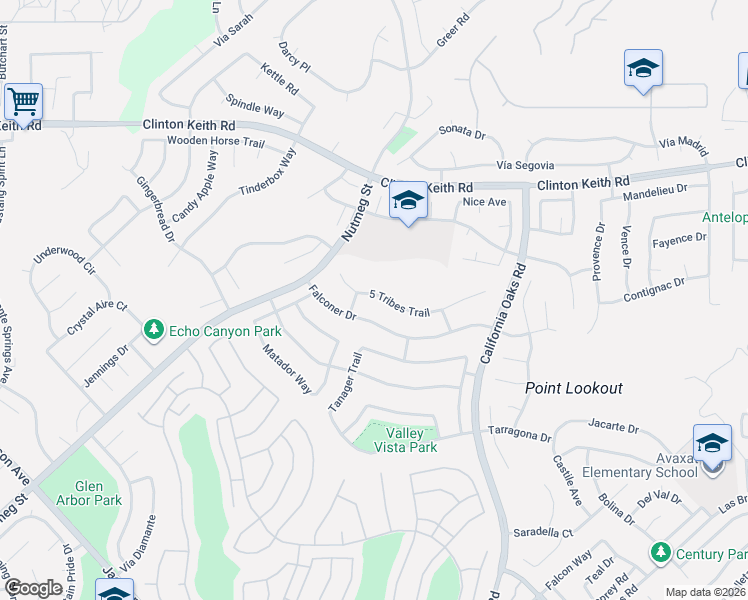 map of restaurants, bars, coffee shops, grocery stores, and more near 23928 Falconer Drive in Murrieta