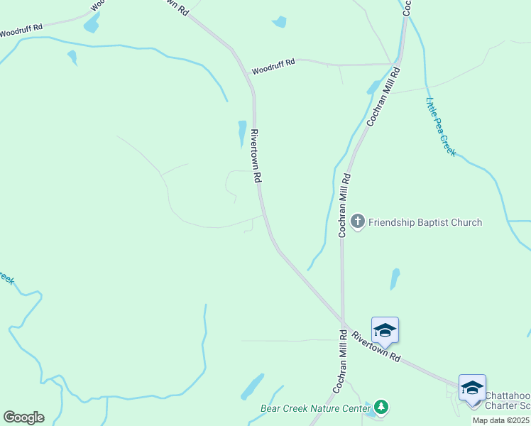 map of restaurants, bars, coffee shops, grocery stores, and more near 9955 RiverTown Road in Fairburn