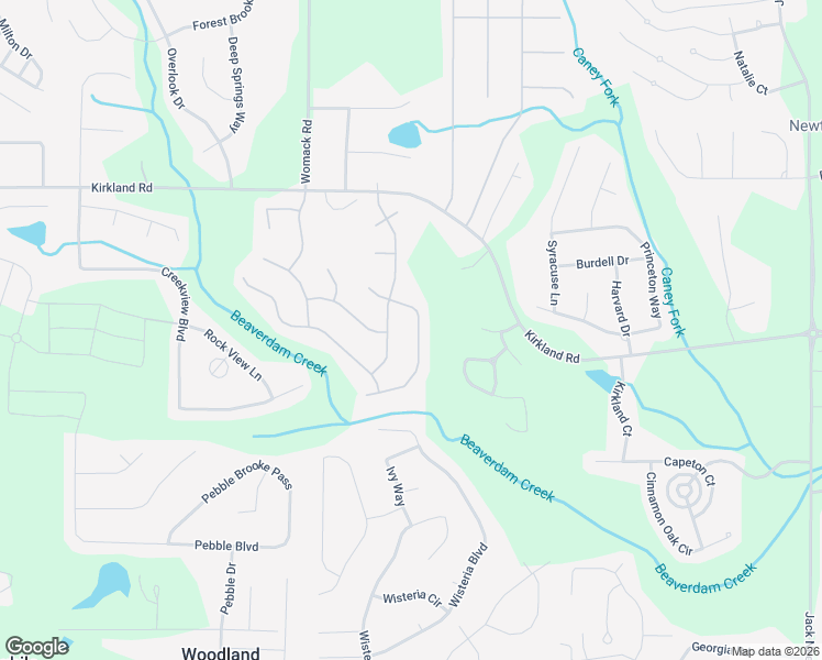 map of restaurants, bars, coffee shops, grocery stores, and more near 155 Meadowbrook Court in Covington
