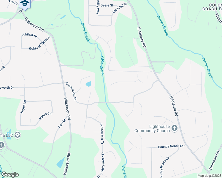 map of restaurants, bars, coffee shops, grocery stores, and more near 395 Edna Drive in Stockbridge