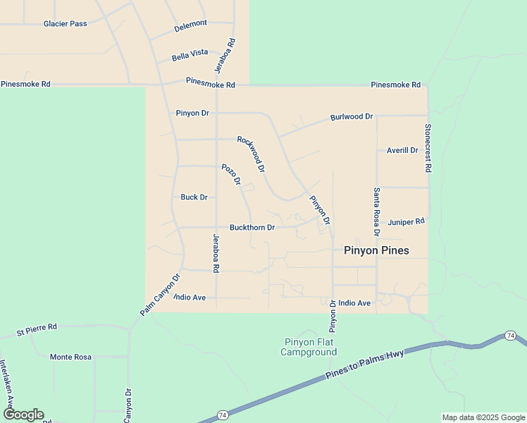 map of restaurants, bars, coffee shops, grocery stores, and more near 63436 Pozo Drive in Mountain Center