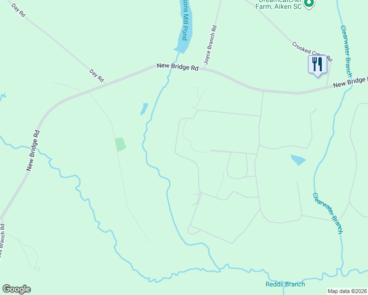 map of restaurants, bars, coffee shops, grocery stores, and more near 411 Mcintosh Loop in Aiken