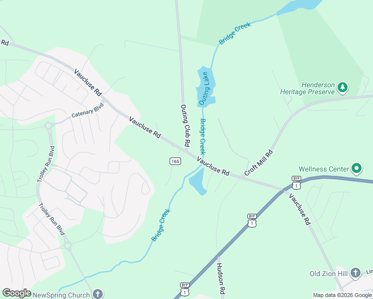map of restaurants, bars, coffee shops, grocery stores, and more near 121 Outing Club Road in Aiken