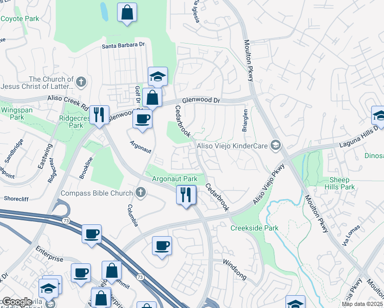 map of restaurants, bars, coffee shops, grocery stores, and more near in Laguna Beach