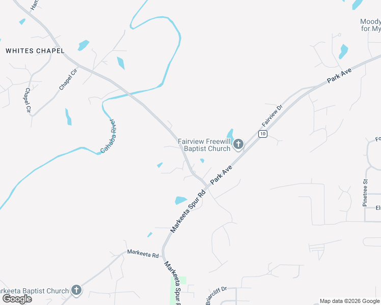 map of restaurants, bars, coffee shops, grocery stores, and more near 1946 M A Lee Road in Moody
