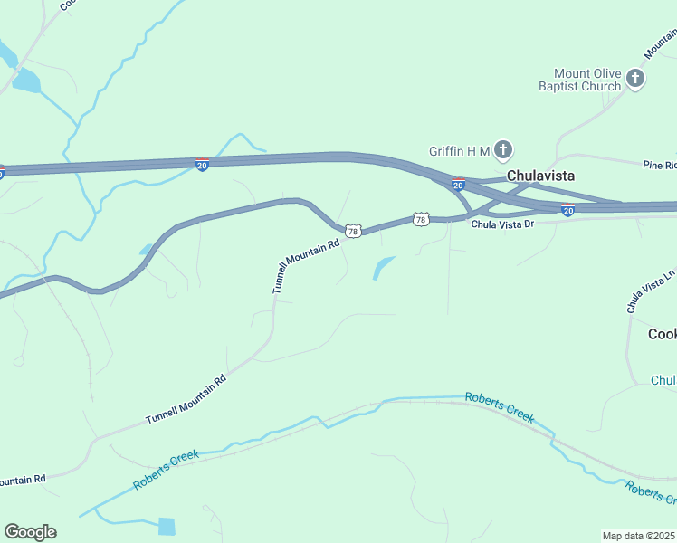 map of restaurants, bars, coffee shops, grocery stores, and more near 120 Cotton Top Lane in Pell City